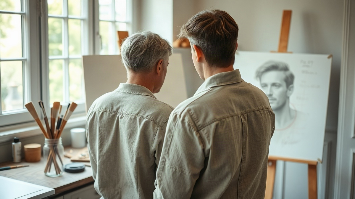 Les proportions d'un portrait au dessin,